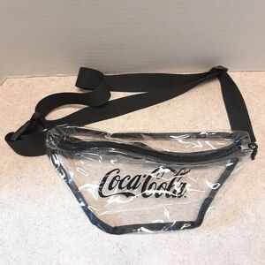 🔥Coca Cola Fanny Pack Waist Bag Clear With black trim